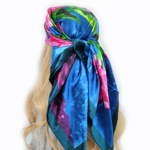 90*90cm Silk Scarf Headwraps For Women Fashion Accessory